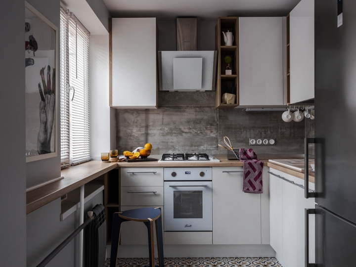 Дизайн интерьера уютной маленькой кухни