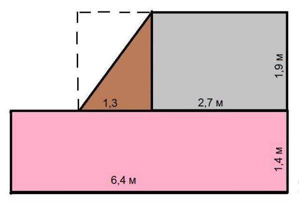 Как посчитать площадь комнаты неправильной формы