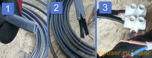 Правильное соединение heating cable