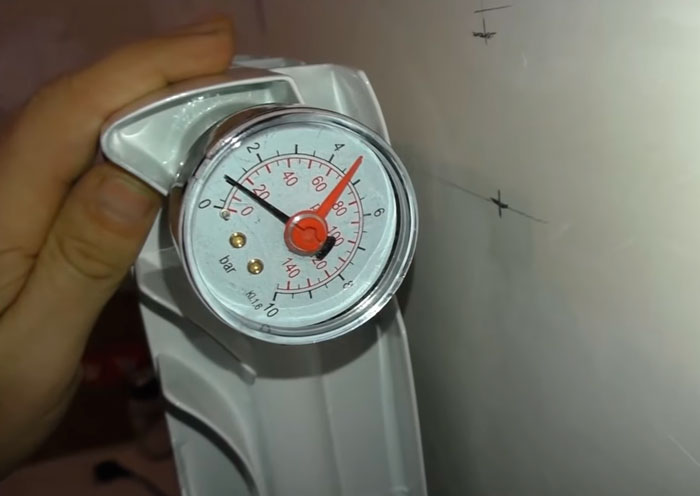 давление в батарее с тэном