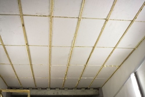 Теплоизоляция потолка пенопластом