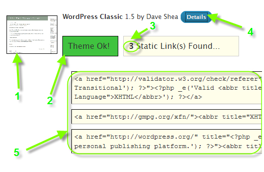 Как удалить ссылки из шаблона WordPress